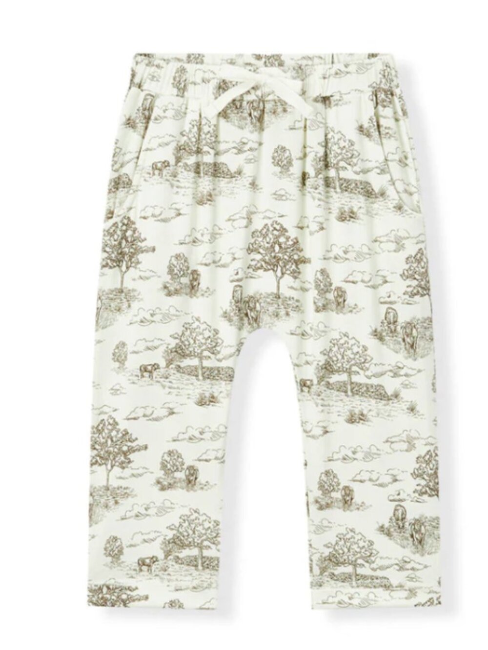MILKBARN Country Toile Luxe Stretch Jogger Pants 12-18 mo NWT